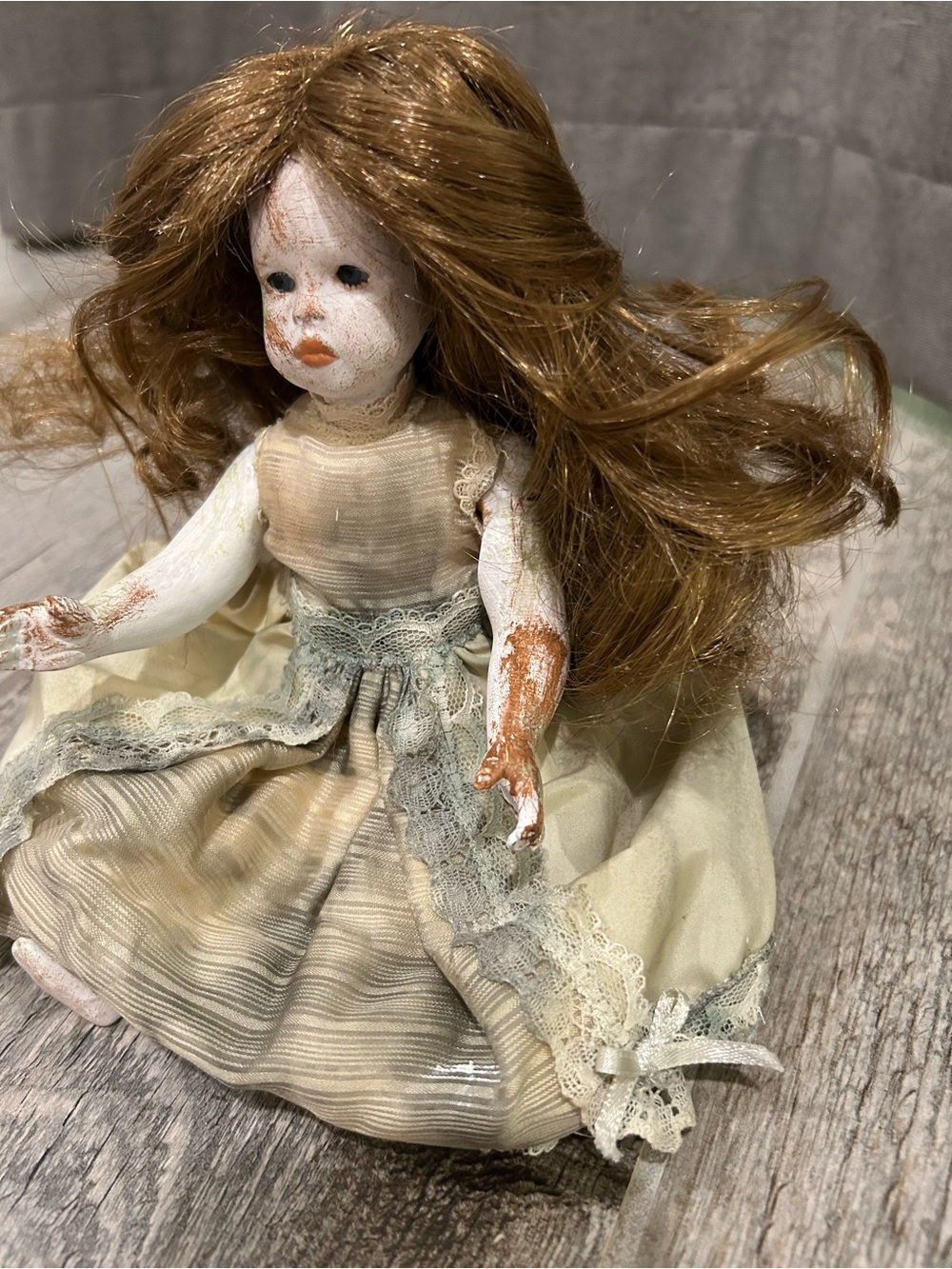 Halloween creepy scary hand painted gothic doll. - Picture 2 of 12
